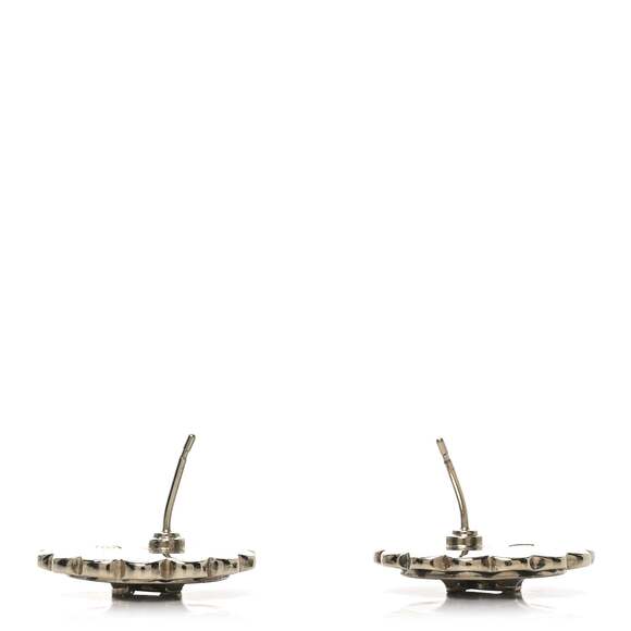 Chanel Metal Enamel Cc Round Earrings #200083C66B - Picture 3 of 4